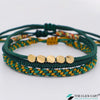TCC™ Natural Tibetan Copper Green Rope 3 Layer Goodluck Wealth Charm Bracelet